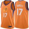 Orange Paul Shirley SUNS #17 Twill Basketball Jersey FREE SHIPPING