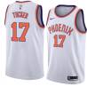 White PJ Tucker SUNS #17 Twill Basketball Jersey FREE SHIPPING