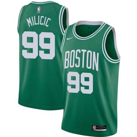 Green Darko Milicic Twill Basketball Jersey -Celtics #99 Milicic Twill Jerseys, FREE SHIPPING