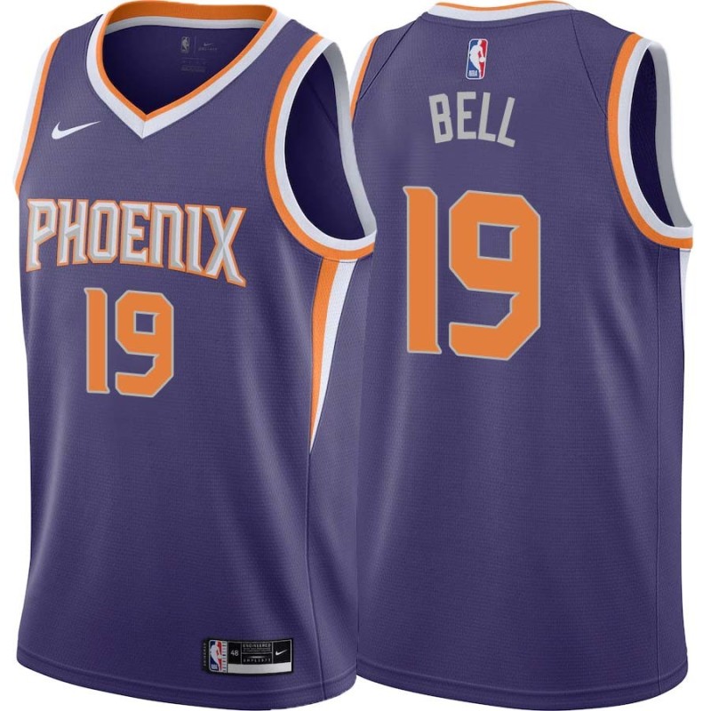 Purple Raja Bell SUNS #19 Twill Basketball Jersey FREE SHIPPING