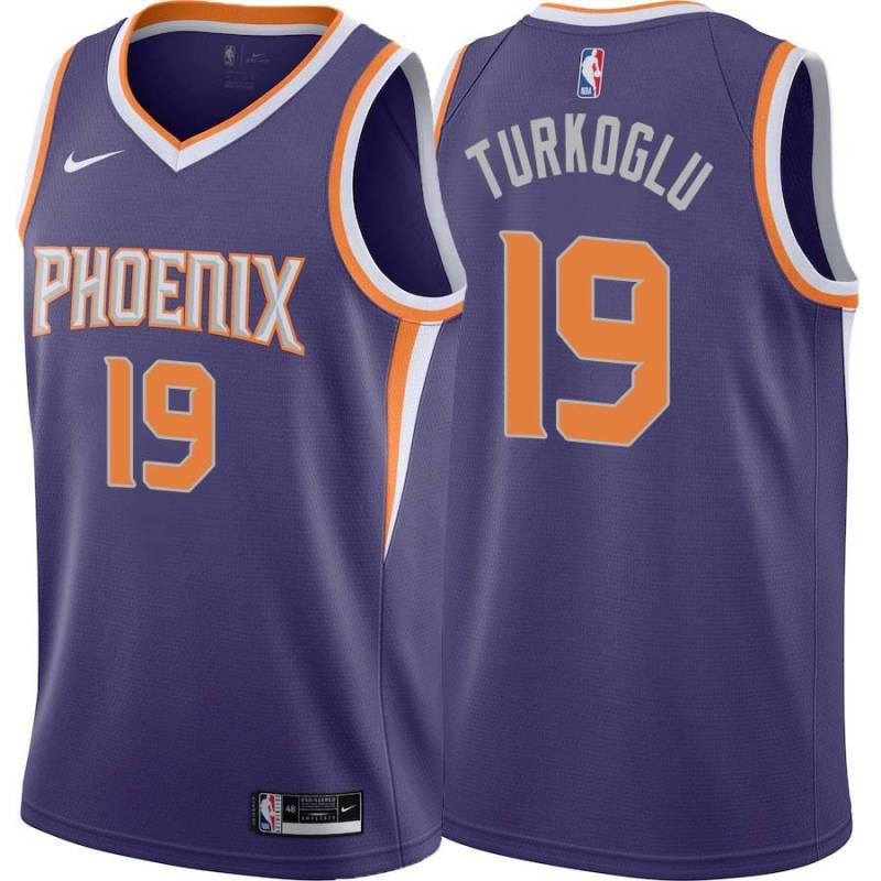 Purple Hedo Turkoglu SUNS #19 Twill Basketball Jersey FREE SHIPPING