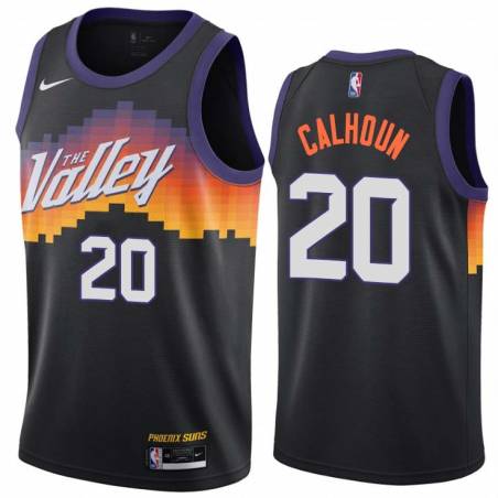 Black_City_The_Valley Corky Calhoun SUNS #20 Twill Basketball Jersey FREE SHIPPING