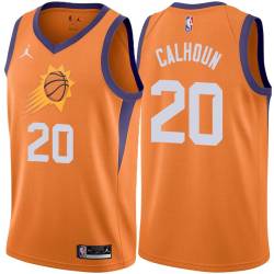 Orange Corky Calhoun SUNS #20 Twill Basketball Jersey FREE SHIPPING