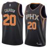 Black Corky Calhoun SUNS #20 Twill Basketball Jersey FREE SHIPPING