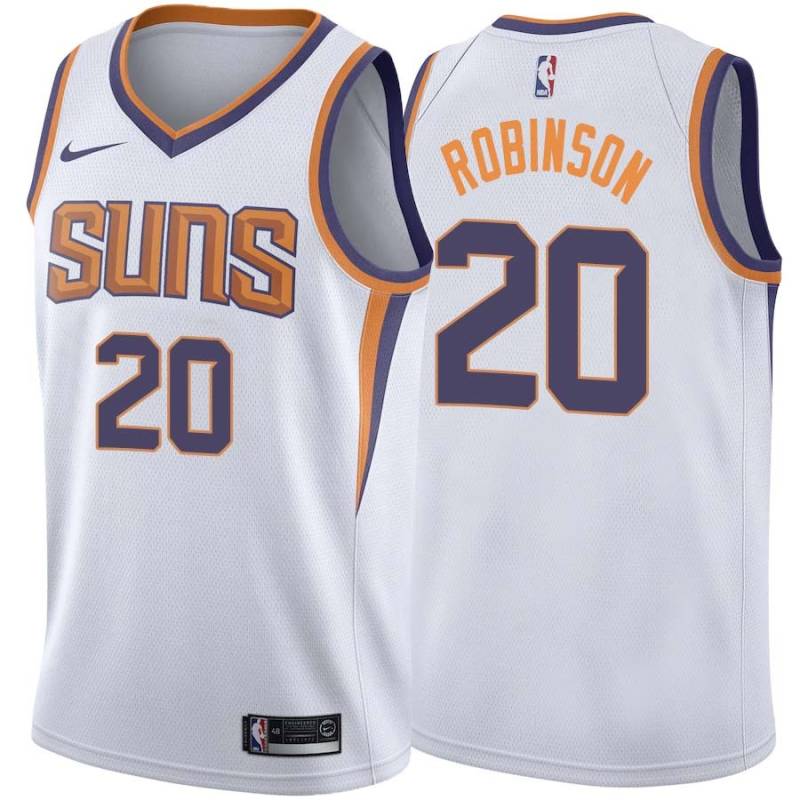 White2 Rumeal Robinson SUNS #20 Twill Basketball Jersey FREE SHIPPING