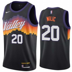 Black_City_The_Valley Marko Milic SUNS #20 Twill Basketball Jersey FREE SHIPPING