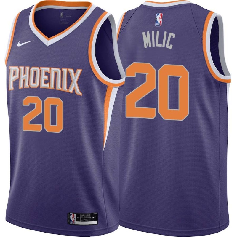 Purple Marko Milic SUNS #20 Twill Basketball Jersey FREE SHIPPING