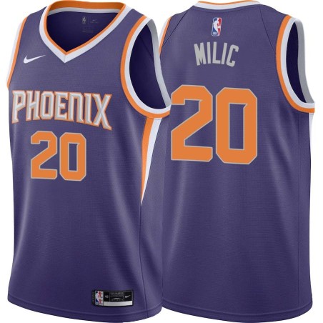 Purple Marko Milic SUNS #20 Twill Basketball Jersey FREE SHIPPING