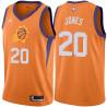 Orange Jumaine Jones SUNS #20 Twill Basketball Jersey FREE SHIPPING