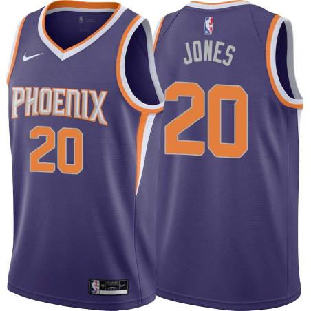 Purple Jumaine Jones SUNS #20 Twill Basketball Jersey FREE SHIPPING