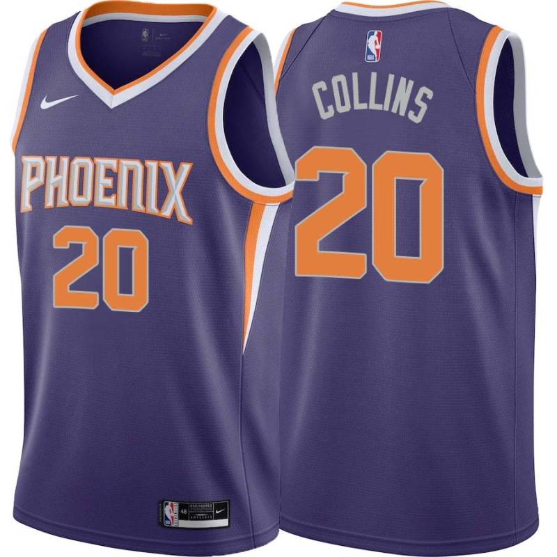 Purple Jarron Collins SUNS #20 Twill Basketball Jersey FREE SHIPPING