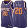 Purple Jermaine O'Neal SUNS #20 Twill Basketball Jersey FREE SHIPPING