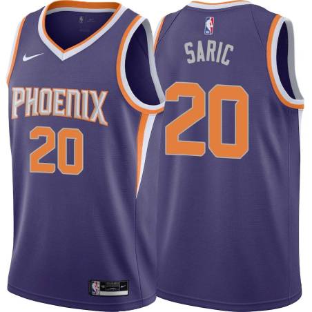 Purple Dario Saric SUNS #20 Twill Basketball Jersey FREE SHIPPING