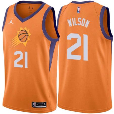 Orange George Wilson SUNS #21 Twill Basketball Jersey FREE SHIPPING