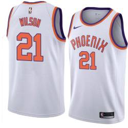 White George Wilson SUNS #21 Twill Basketball Jersey FREE SHIPPING