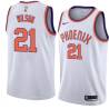 White George Wilson SUNS #21 Twill Basketball Jersey FREE SHIPPING