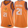 Orange Micheal Williams SUNS #21 Twill Basketball Jersey FREE SHIPPING