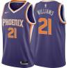 Purple Micheal Williams SUNS #21 Twill Basketball Jersey FREE SHIPPING