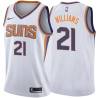 White2 Micheal Williams SUNS #21 Twill Basketball Jersey FREE SHIPPING
