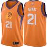 Orange Richard Dumas SUNS #21 Twill Basketball Jersey FREE SHIPPING