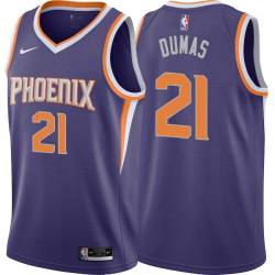 Purple Richard Dumas SUNS #21 Twill Basketball Jersey FREE SHIPPING