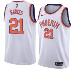 White Ruben Garces SUNS #21 Twill Basketball Jersey FREE SHIPPING