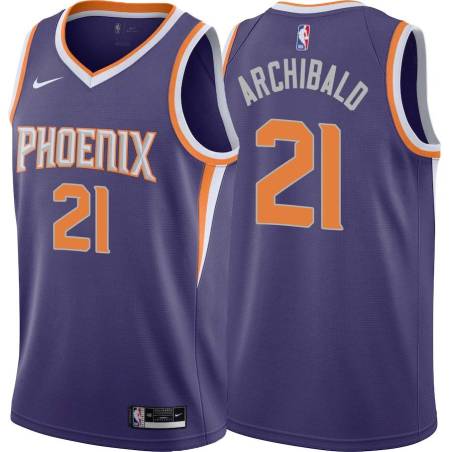 Purple Robert Archibald SUNS #21 Twill Basketball Jersey FREE SHIPPING