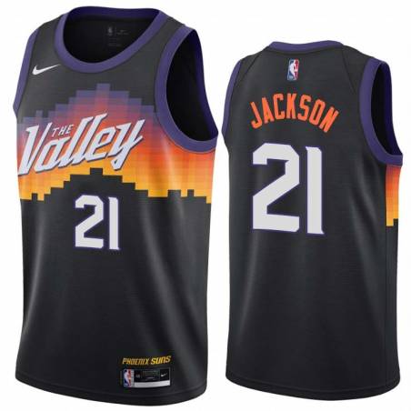 Black_City_The_Valley Jim Jackson SUNS #21 Twill Basketball Jersey FREE SHIPPING
