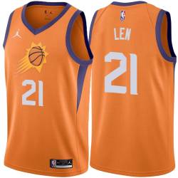 Orange Alex Len SUNS #21 Twill Basketball Jersey FREE SHIPPING