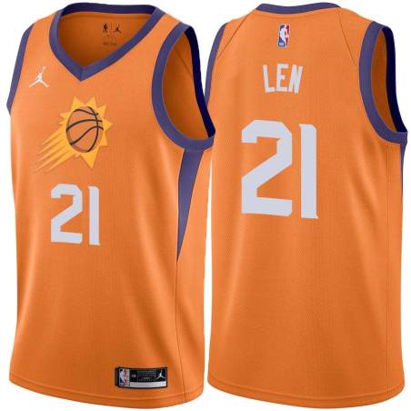 Orange Alex Len SUNS #21 Twill Basketball Jersey FREE SHIPPING