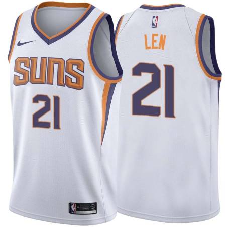 White2 Alex Len SUNS #21 Twill Basketball Jersey FREE SHIPPING