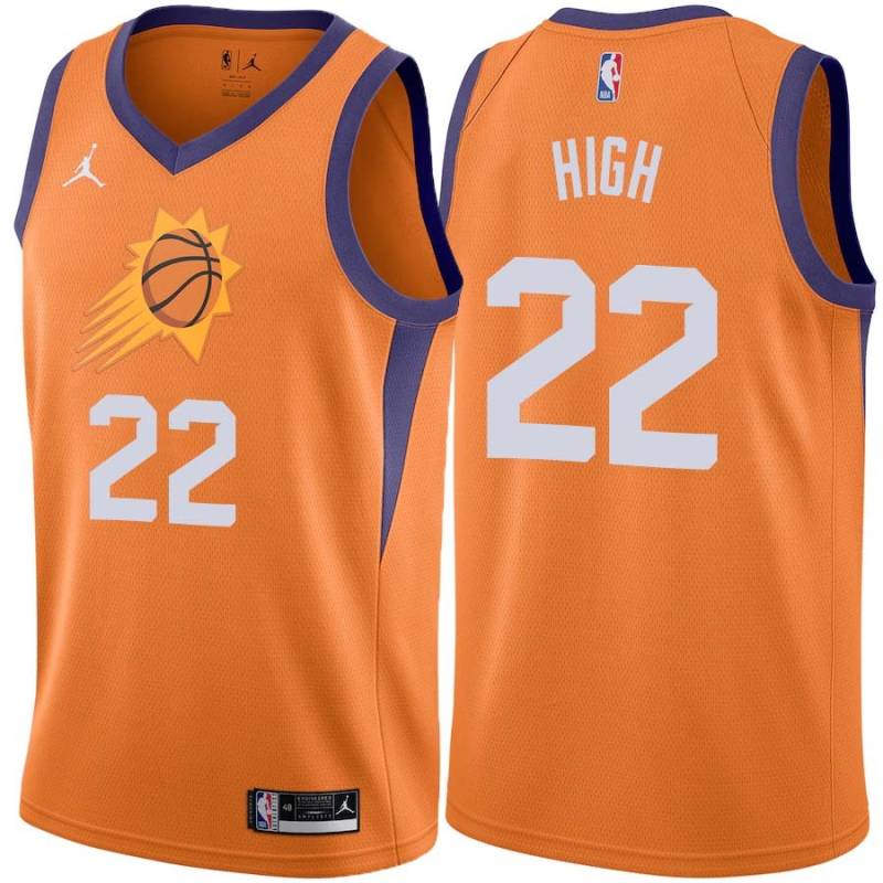 Orange Johnny High SUNS #22 Twill Basketball Jersey FREE SHIPPING