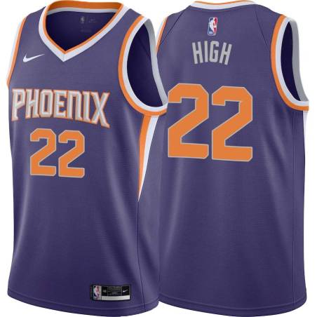 Purple Johnny High SUNS #22 Twill Basketball Jersey FREE SHIPPING