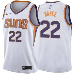 White2 Larry Nance SUNS #22 Twill Basketball Jersey FREE SHIPPING