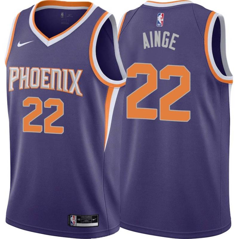 Purple Danny Ainge SUNS #22 Twill Basketball Jersey FREE SHIPPING