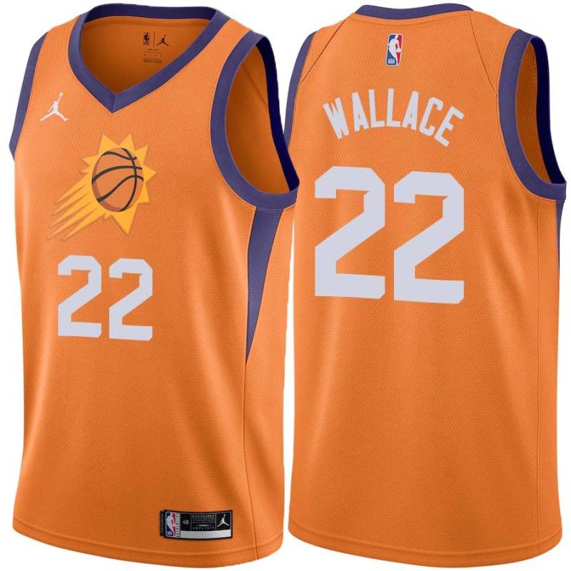 Orange John Wallace SUNS #22 Twill Basketball Jersey FREE SHIPPING