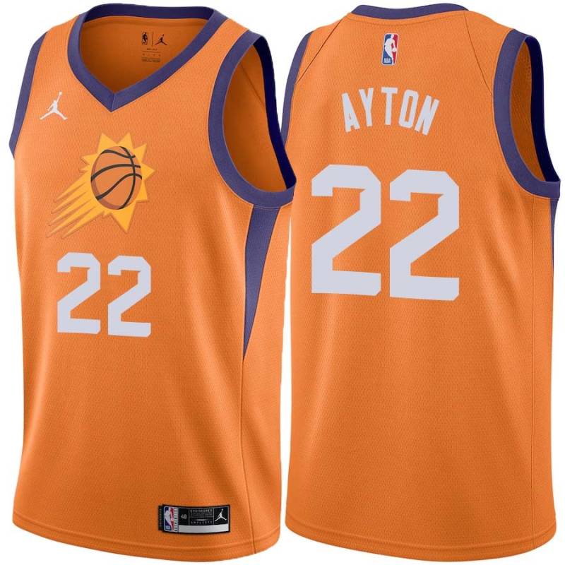 Orange Deandre Ayton SUNS #22 Twill Basketball Jersey FREE SHIPPING