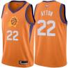 Orange Deandre Ayton SUNS #22 Twill Basketball Jersey FREE SHIPPING