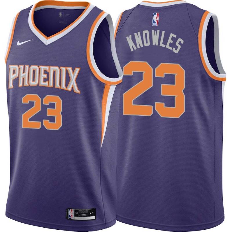 Purple Rod Knowles SUNS #23 Twill Basketball Jersey FREE SHIPPING