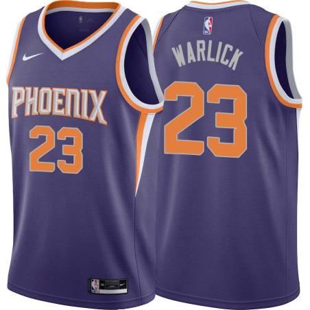 Purple Bob Warlick SUNS #23 Twill Basketball Jersey FREE SHIPPING