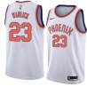 White Bob Warlick SUNS #23 Twill Basketball Jersey FREE SHIPPING