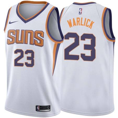 White2 Bob Warlick SUNS #23 Twill Basketball Jersey FREE SHIPPING