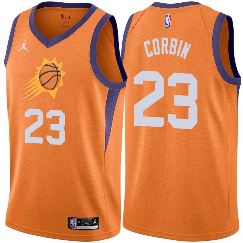 Orange Tyrone Corbin SUNS #23 Twill Basketball Jersey FREE SHIPPING