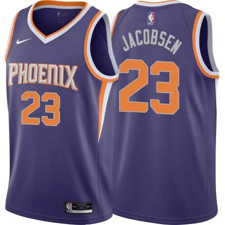 Purple Casey Jacobsen SUNS #23 Twill Basketball Jersey FREE SHIPPING