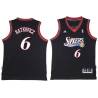 Black Throwback George Ratkovicz Twill Basketball Jersey -76ers #6 Ratkovicz Twill Jerseys, FREE SHIPPING