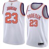 White Cameron Johnson SUNS #23 Twill Basketball Jersey FREE SHIPPING