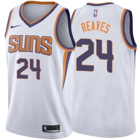 White2 Joe Reaves SUNS #24 Twill Basketball Jersey FREE SHIPPING