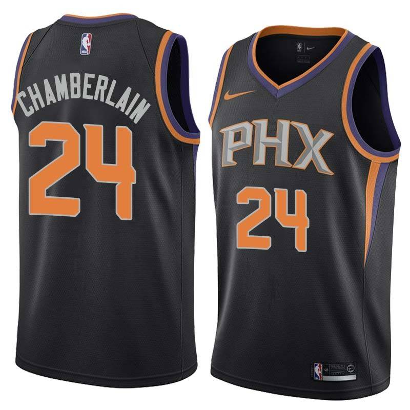 Black Bill Chamberlain SUNS #24 Twill Basketball Jersey FREE SHIPPING