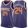 Purple Bill Chamberlain SUNS #24 Twill Basketball Jersey FREE SHIPPING