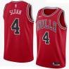 Jerry Sloan Twill Basketball Jersey -Bulls #4 Sloan Twill Jerseys, FREE SHIPPING